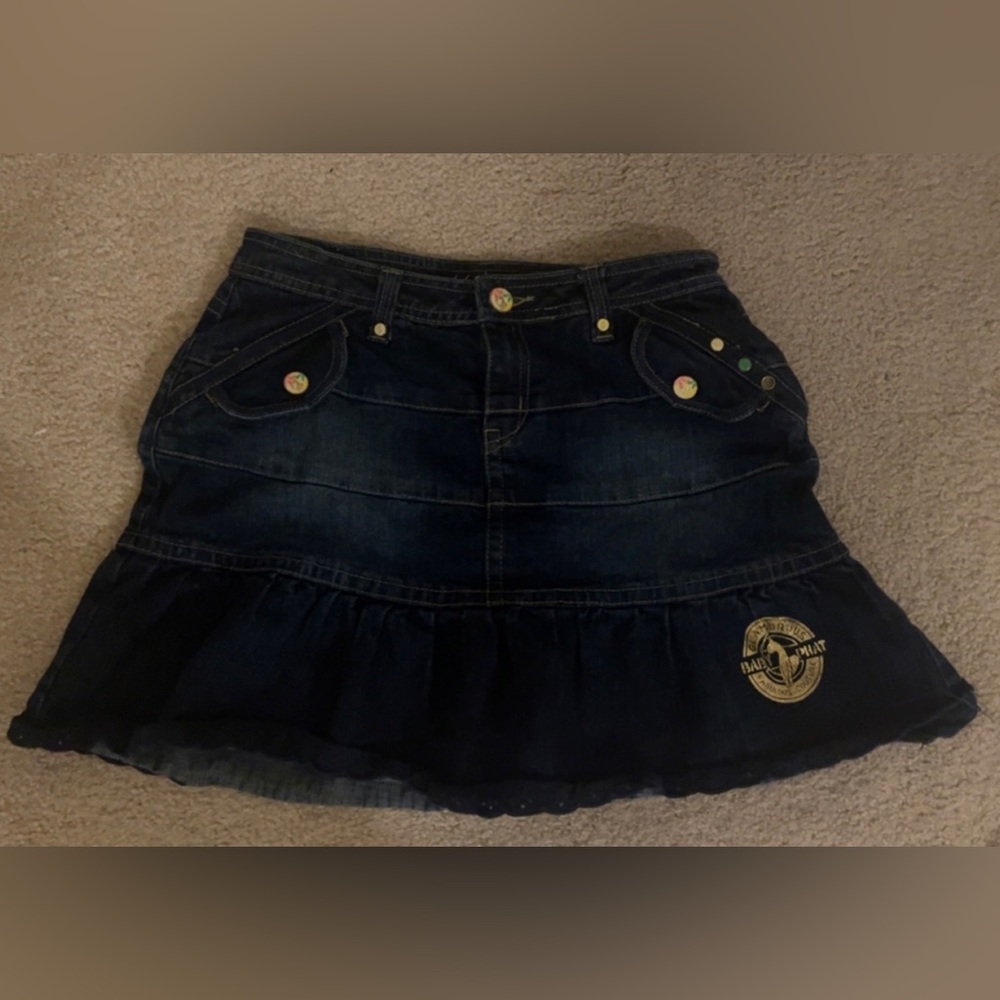Super super cute 2000s Baby Phat denim skirt!!